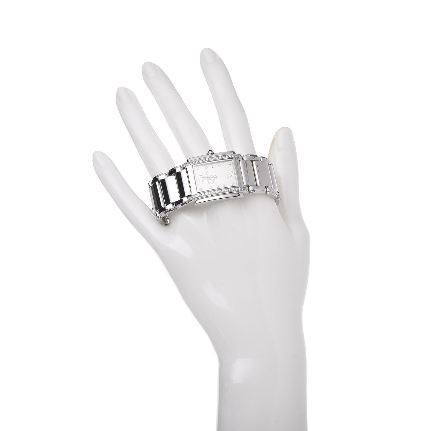 Stainless Steel Diamond 25mm Twenty-4 Quartz Watch White 4910/10A-011