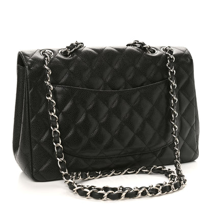 Chanel Caviar Quilted Jumbo Single Flap Black 3 of 9