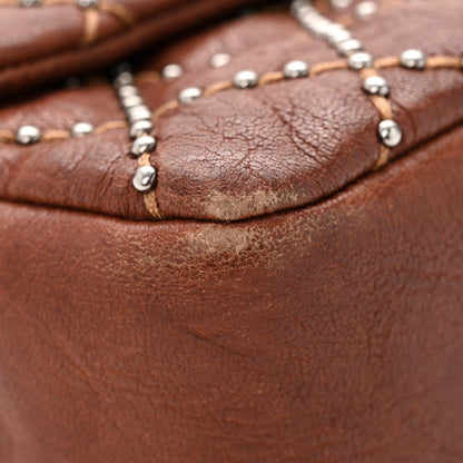 Chanel Crumpled Lambskin Studded Paris Dallas Flap Bag Brown 9 of 18