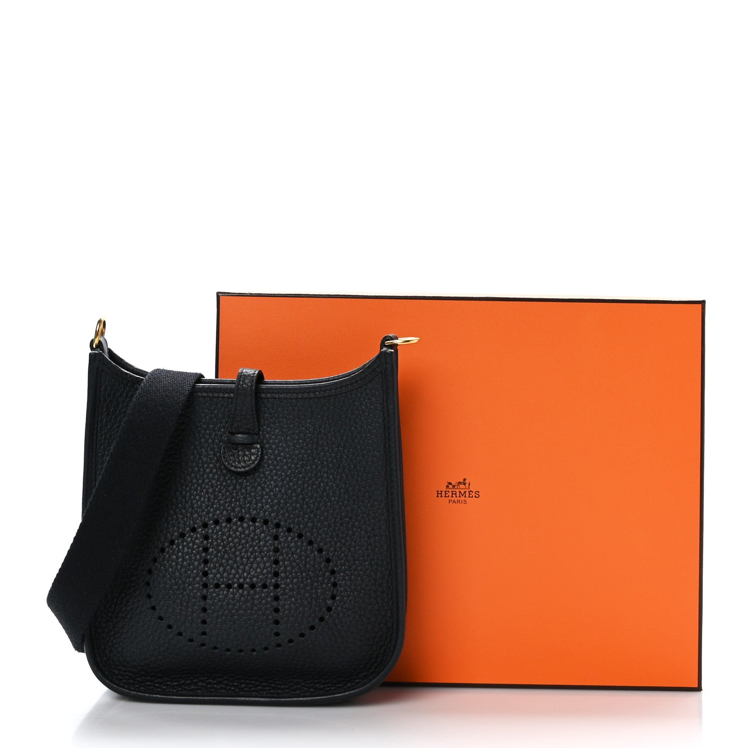 Hermes Taurillon Clemence Evelyne TPM Black 10 of 10
