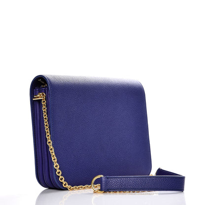Mulberry Classic Grain Calfskin Small Clifton Flap Indigo 3 of 7