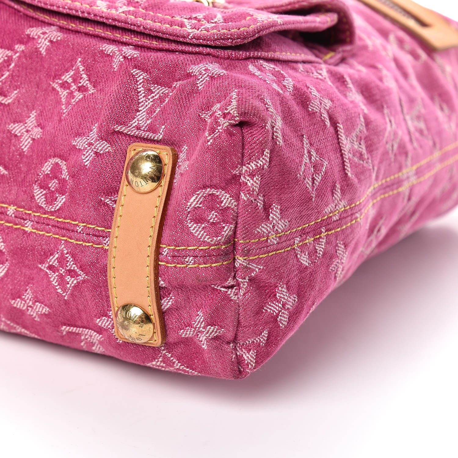 Louis Vuitton Denim Baggy GM Fuchsia 12 of 22