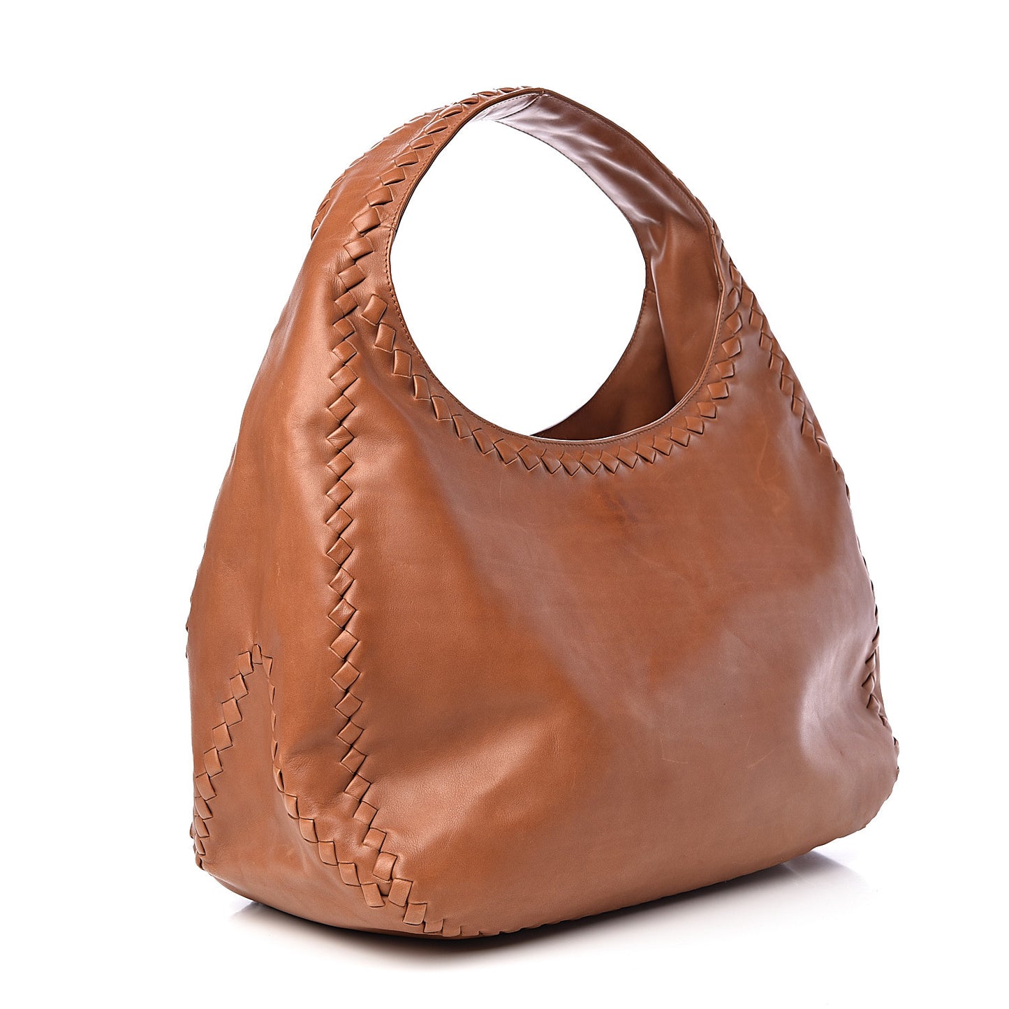 Nappa Intrecciato Hobo Dark Calvados
