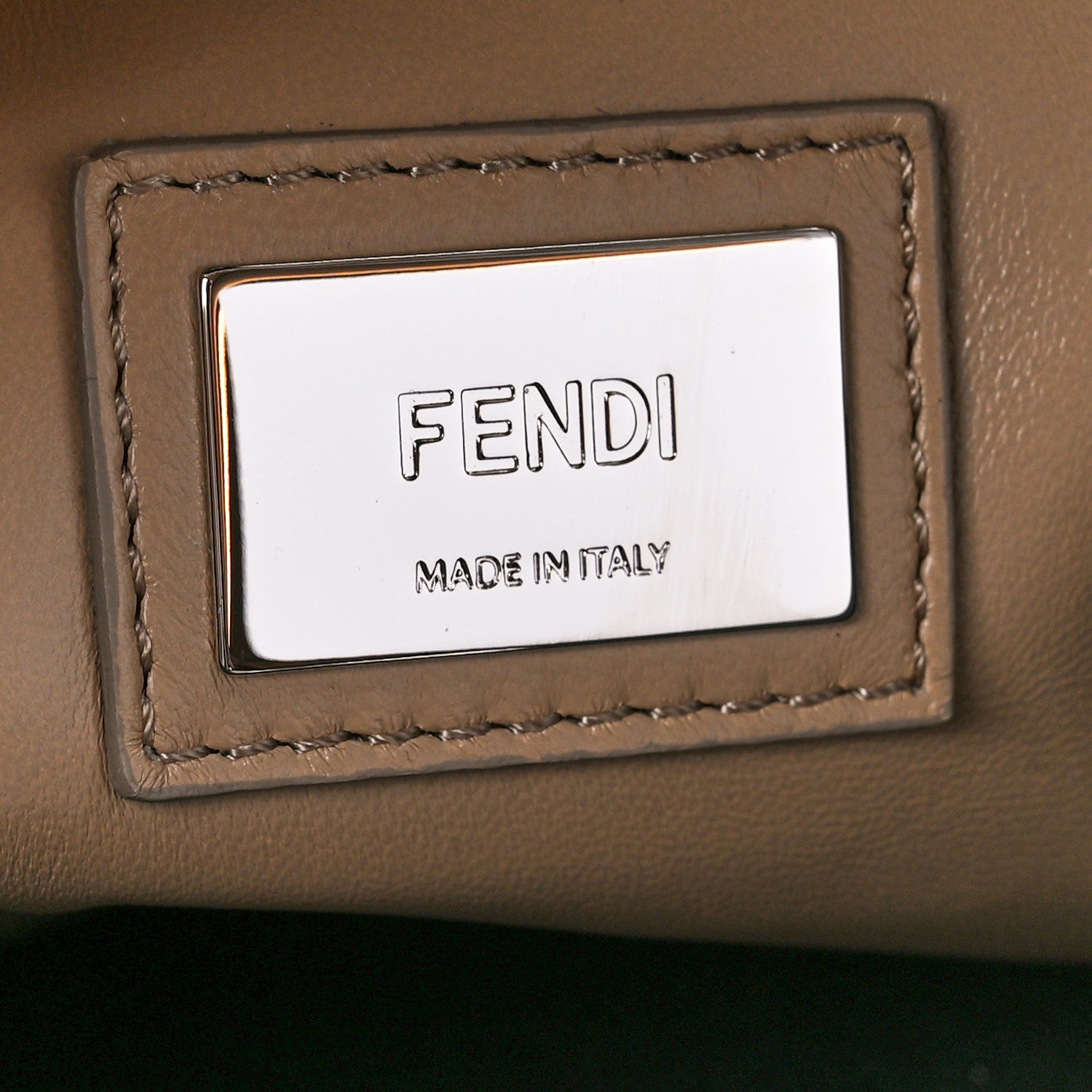 Fendi Vitello Seta Nappa Ribbon Large Peekaboo Iconic Satchel Tempesta Cuoio 7 of 12