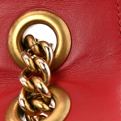Gucci Calfskin Matelasse Small GG Marmont Shoulder Bag Hibiscus Red 13 of 14
