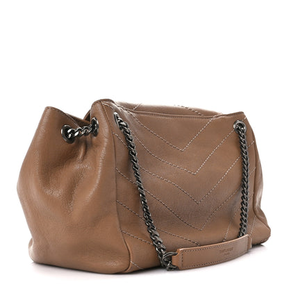 Saint Laurent Vintage Lambskin Chevron Monogram Small Nolita Peru 3 of 11