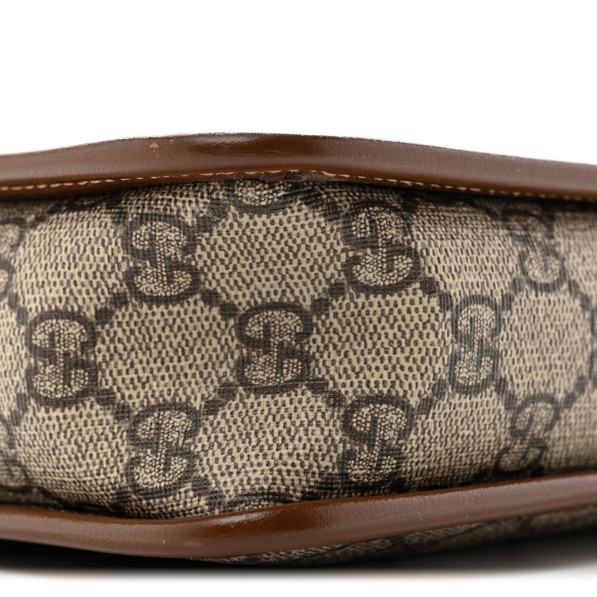Gucci GG Supreme Monogram Azalea Calfskin Mini Retro Interlocking G Shoulder Bag Beige Ebony Brown Sugar 9 of 13