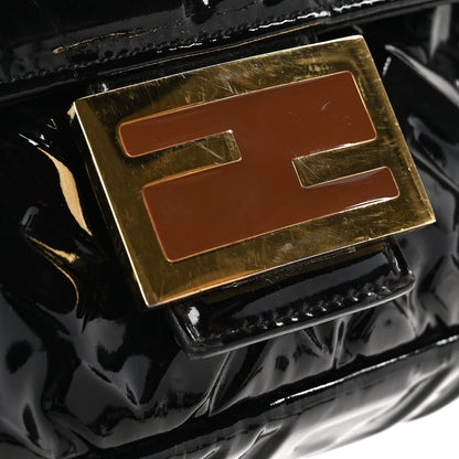 Fendi Patent FF 1974 Embossed Baguette Black 11 of 11