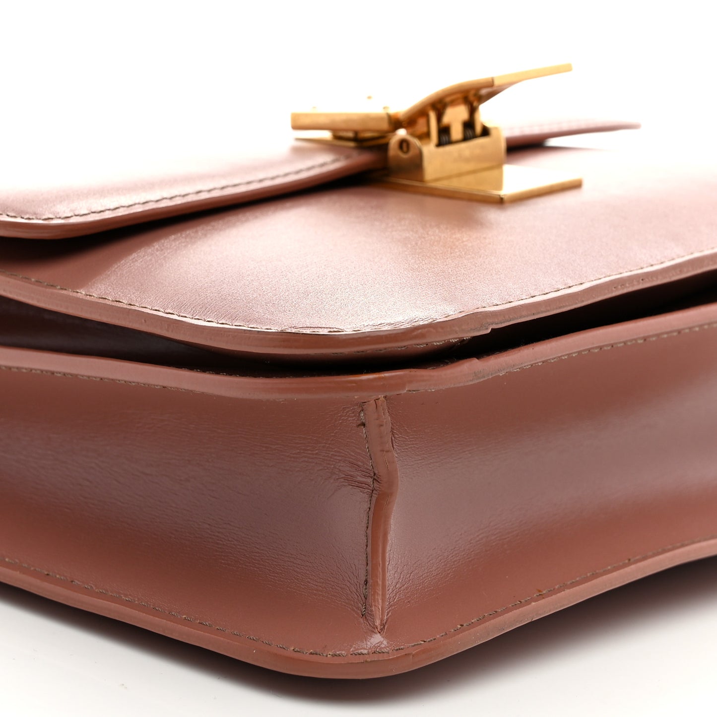 Box Calfskin Teen Classic Box Flap Bag Antique Rose