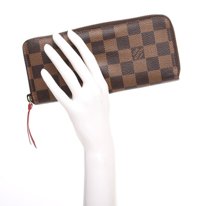 Louis Vuitton Damier Ebene Clemence Wallet Cherry 2 of 9