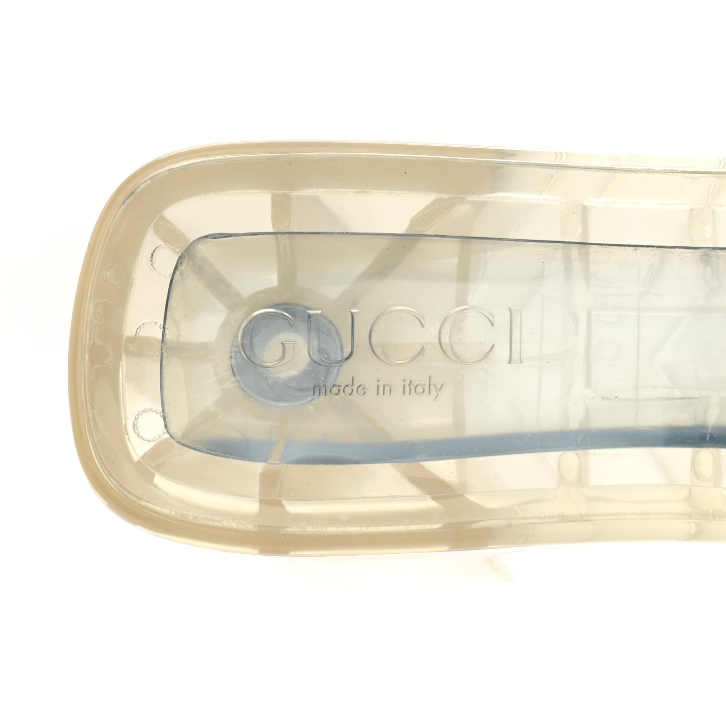 Rubber Gucci Logo Womens Platform 20/60mm Slide Sandals 39 Transparent