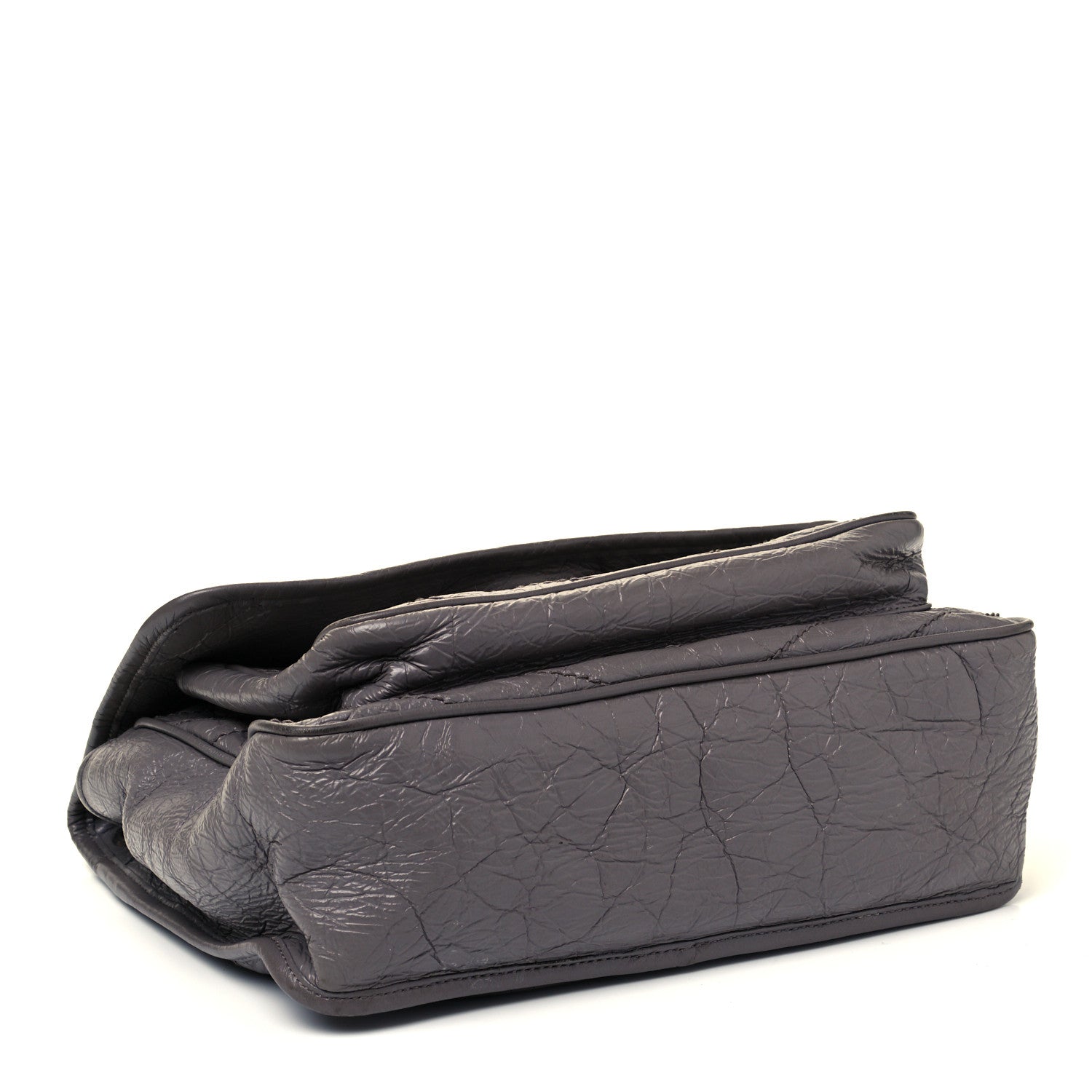Saint Laurent Crinkled Calfskin Matelasse Monogram Medium Niki Chain Satchel Fog 4 of 9
