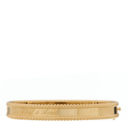 Van Cleef & Arpels 18K Yellow Gold Perlee Signature Bangle Bracelet S 2 of 3