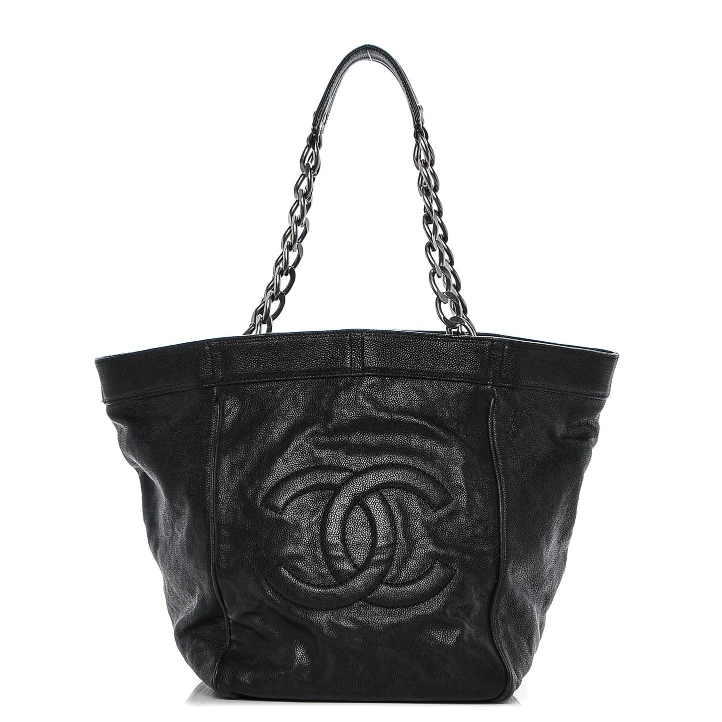 Distressed Caviar Outdoor Ligne Tote Black