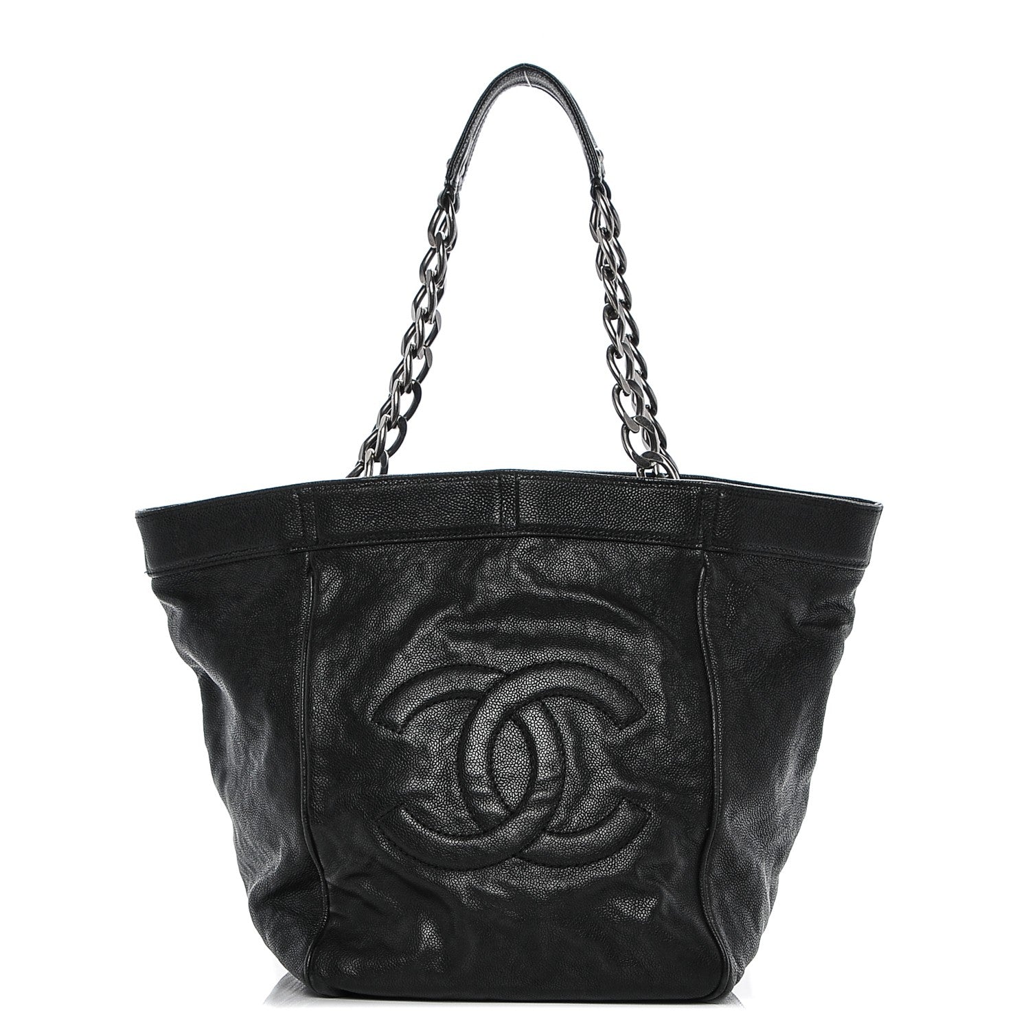 Chanel Distressed Caviar Outdoor Ligne Tote Black 1 of 9