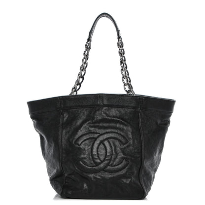 Chanel Distressed Caviar Outdoor Ligne Tote Black 1 of 9