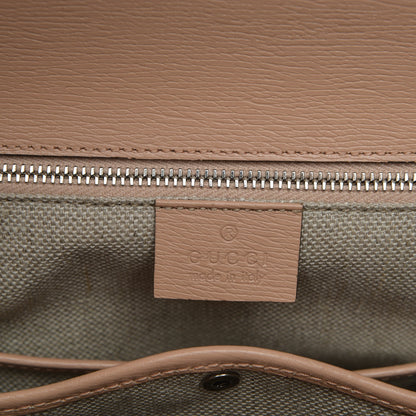 Gucci Shangai Calfskin Small Classic Bamboo Top Handle Bag Pink Apricot 6 of 6