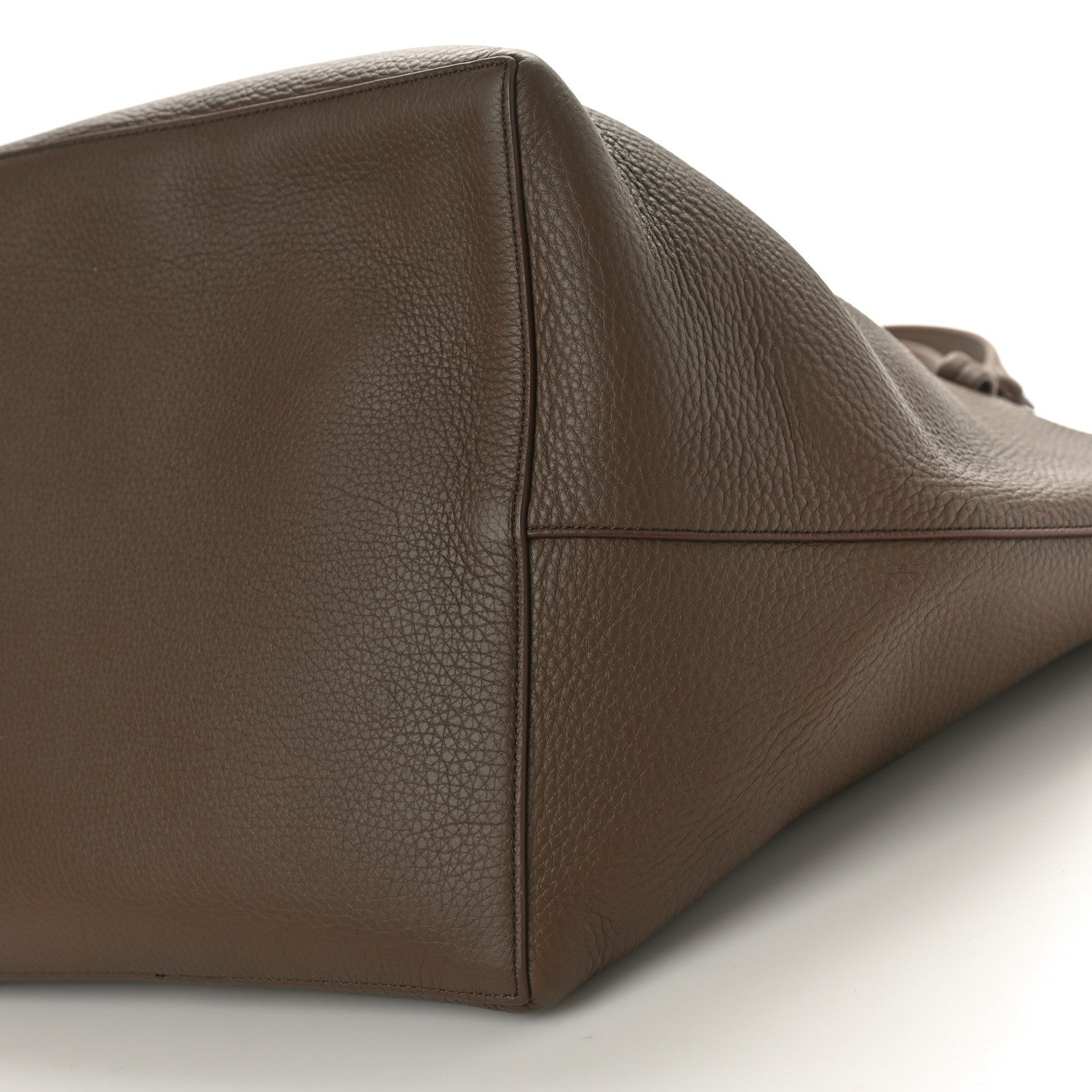 The Row Grained Calfskin Park Tote Three Dark Taupe 10 of 10
