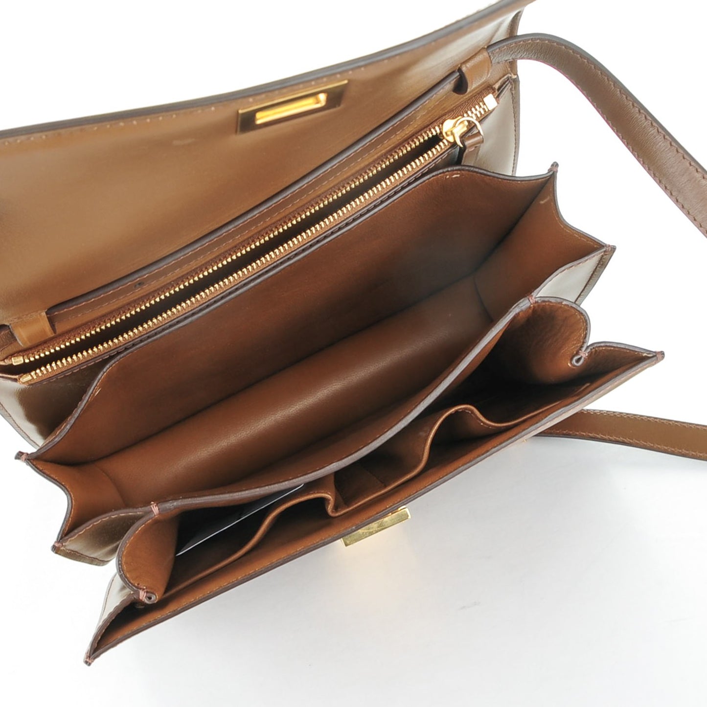 Box Calfskin Medium Classic Box Flap Bag Camel