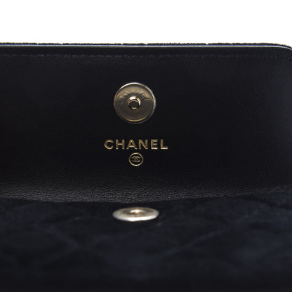 Chanel Velvet Quilted Pearl Crush Clutch With Chain Black 8 of 12