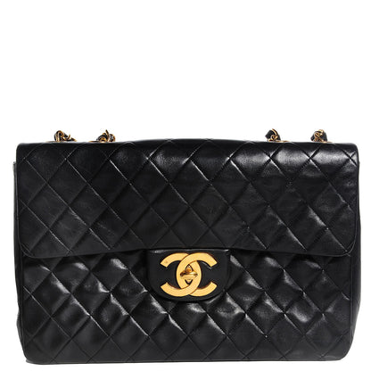 Chanel Lambskin Quilted XL Jumbo Flap Black 1 of 8