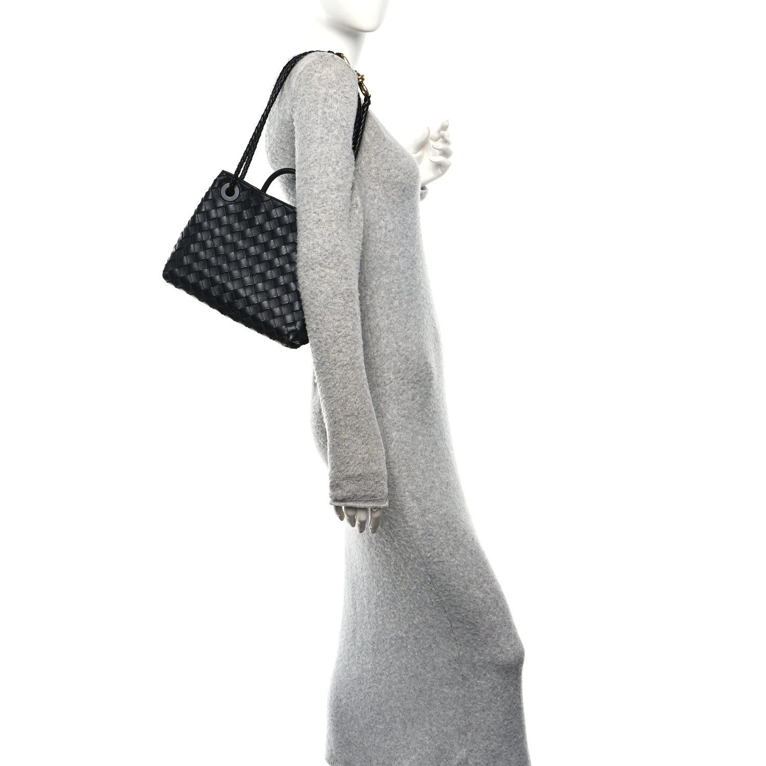 Bottega Veneta Nappa Intrecciato Small Andiamo Shoulder Bag Black 2 of 11