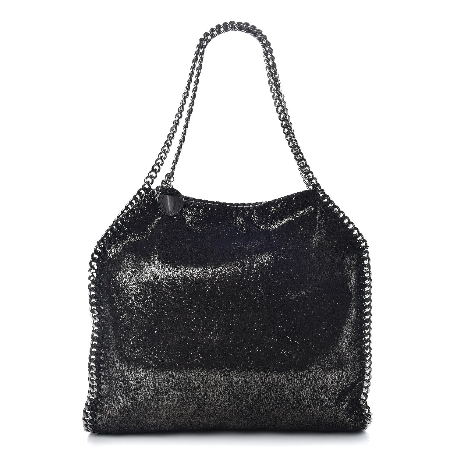 Stella McCartney Chamois Shiny Dotted Small Falabella Tote Ruthenium 1 of 11