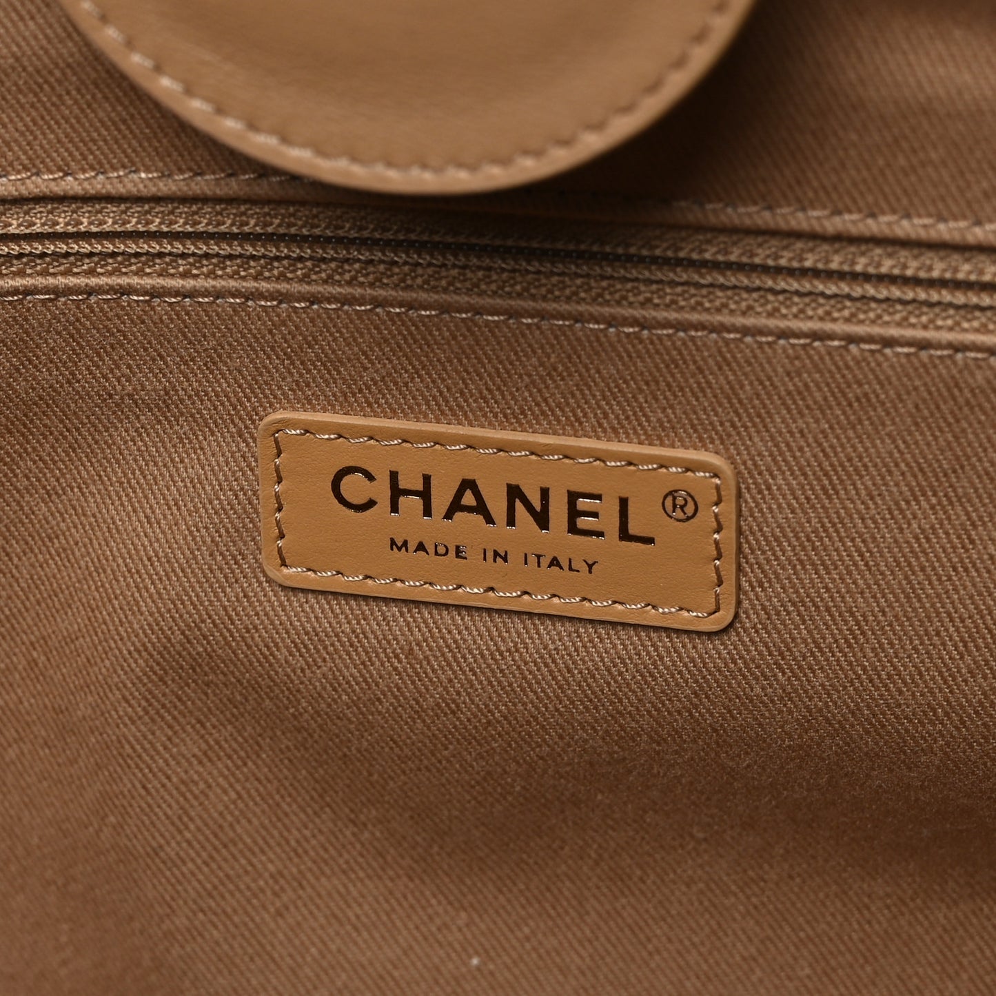 Calfskin Knit Medium Deauville Tote Beige