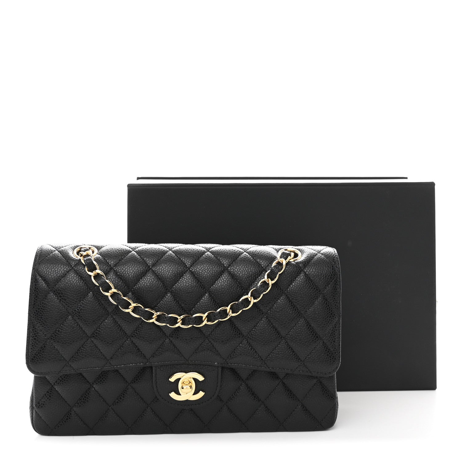 Chanel Caviar Quilted Medium Double Flap Black 11 of 11