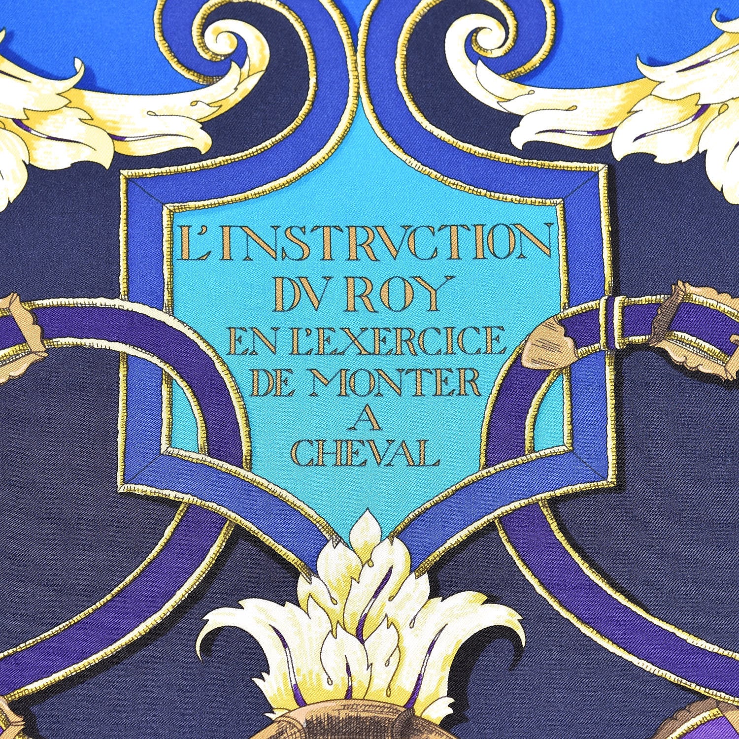 Hermes Silk L'Instruction Du Roy Scarf 90 6 of 8