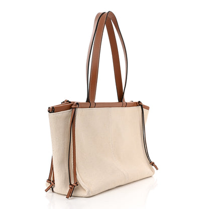 Loewe Canvas Calfskin Cushion Tote Beige 3 of 12