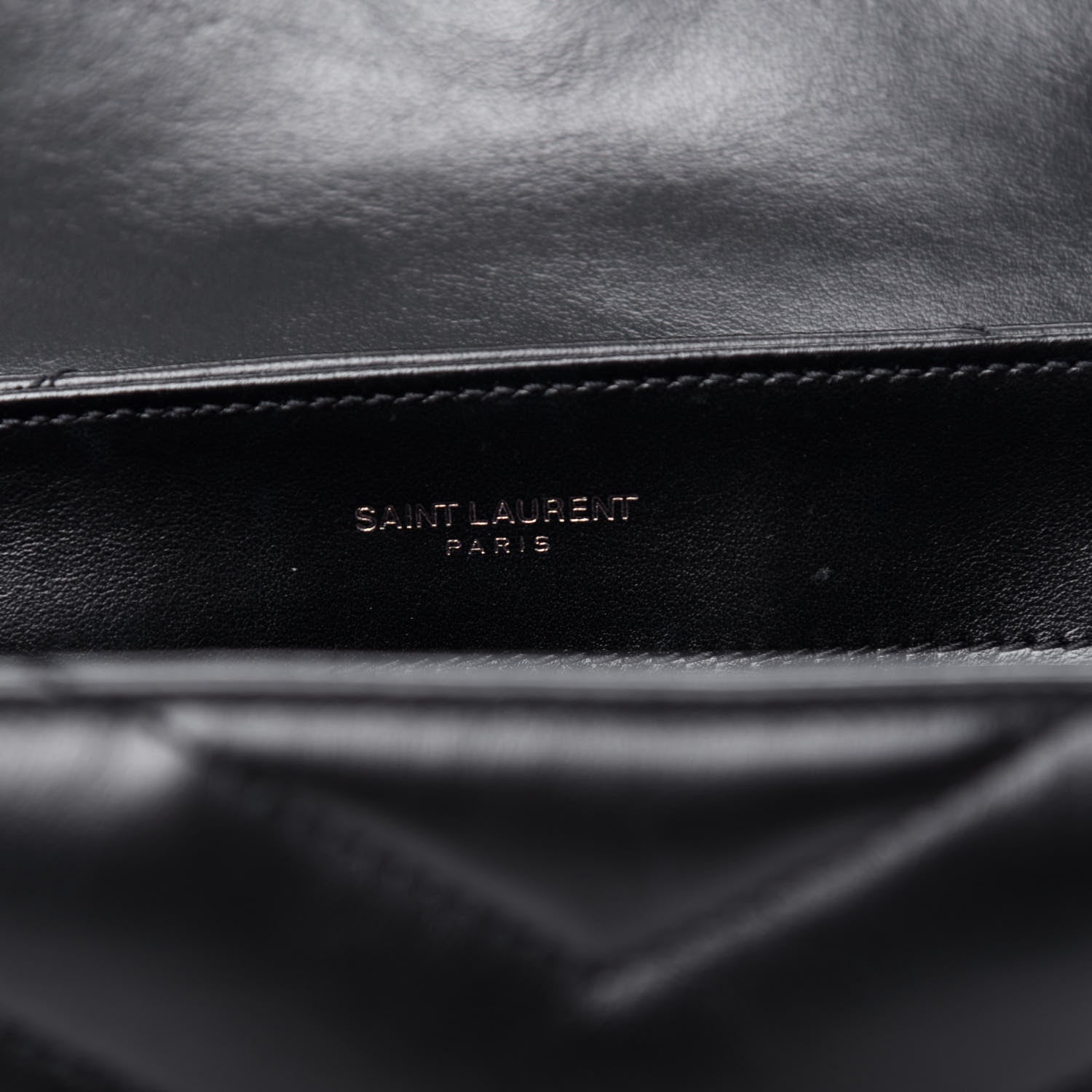 Saint Laurent Calfskin Y Quilted Monogram Toy Loulou Crossbody Bag Black 6 of 13