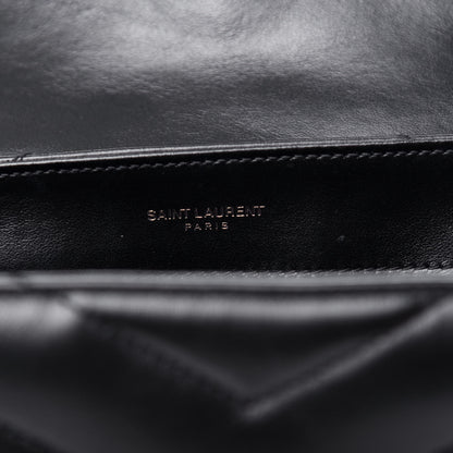 Saint Laurent Calfskin Y Quilted Monogram Toy Loulou Crossbody Bag Black 6 of 13