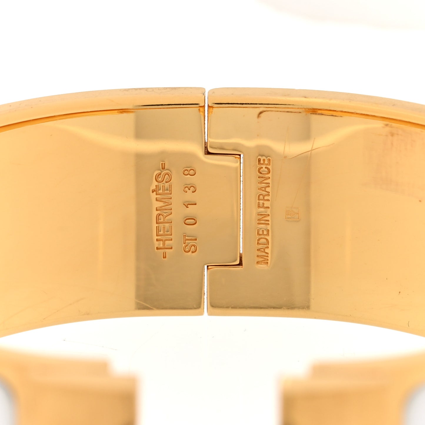 Enamel Wide Clic Clac H Bracelet PM White