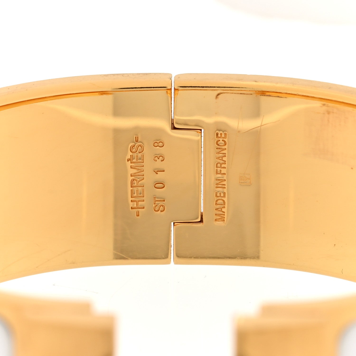 Hermes Enamel Wide Clic Clac H Bracelet PM White 4 of 5