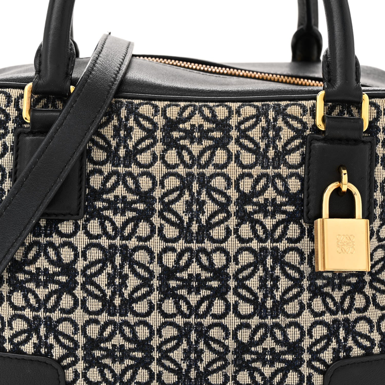 Loewe Jacquard Anagram Calfskin Amazona 19 Black Navy 7 of 13