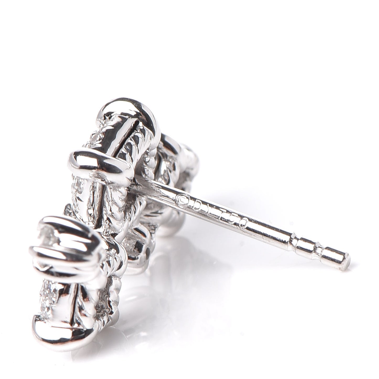 18K White Gold Diamond Precious Chatelaine Climber Earrings
