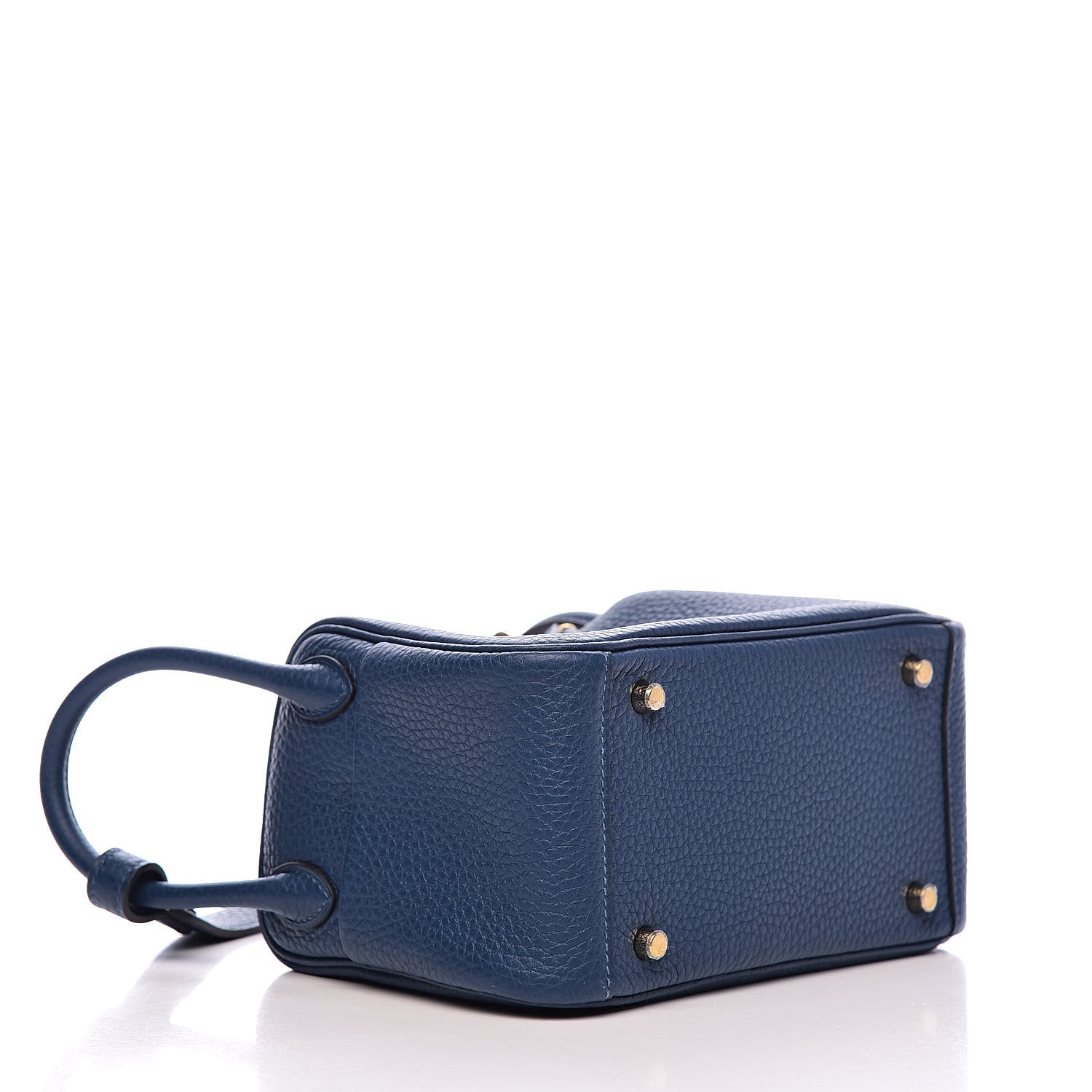 Hermes Taurillon Clemence Mini Lindy 20 Deep Bleu 4 of 10