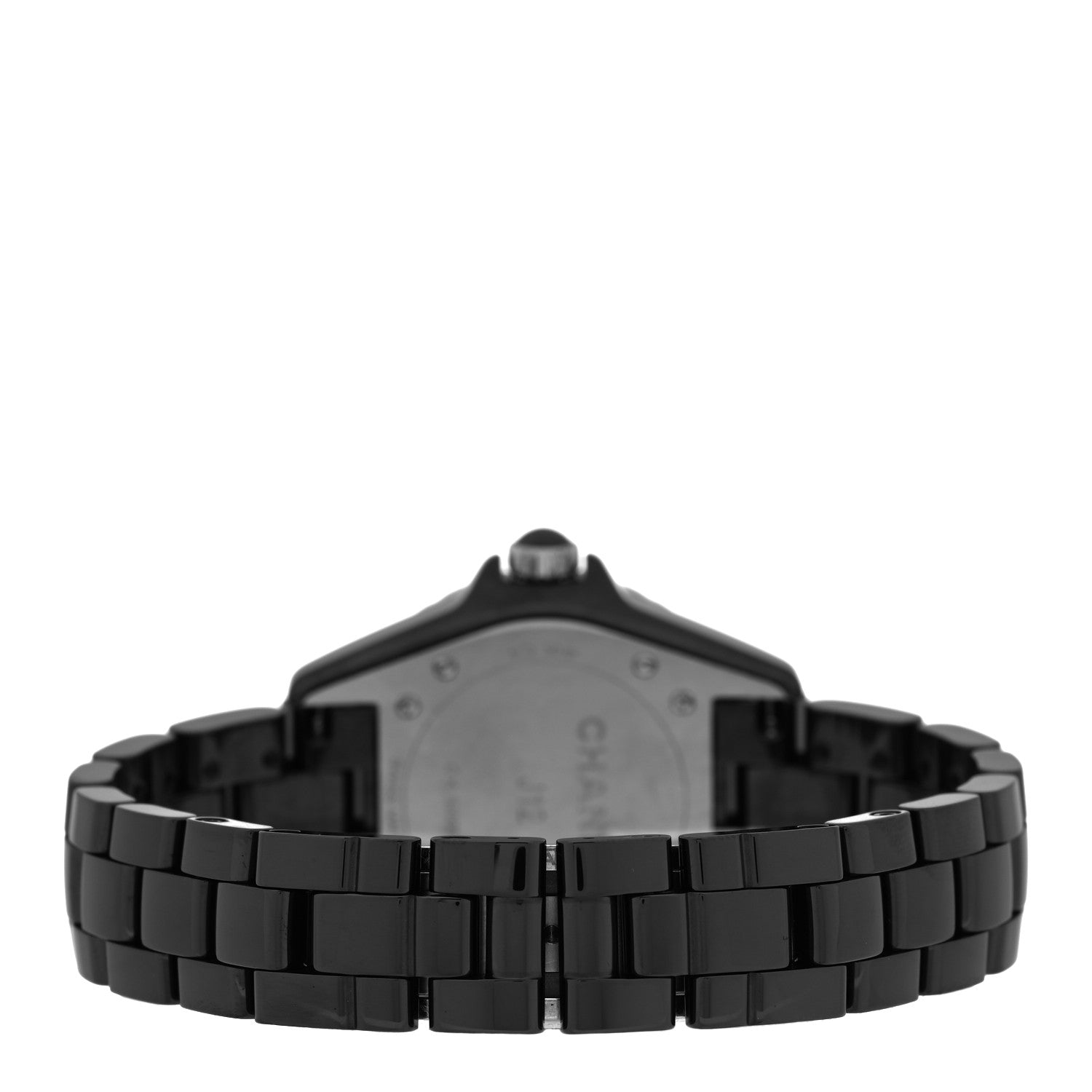 Chanel Stainless Steel Ceramic Diamond Bezel 33mm J12 Quartz Watch