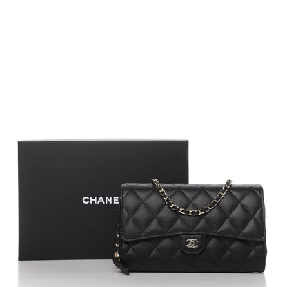 Chanel Caviar Quilted Flap Phone Holder With Chain Black 12 of 12