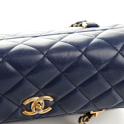 Chanel Lambskin Misia Camera Case Flap Navy Blue 12 of 13