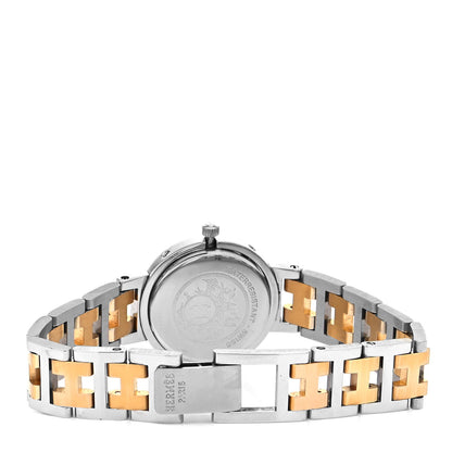 Hermes Stainless Steel 24mm Clipper Quartz Watch Gold 3 of 4