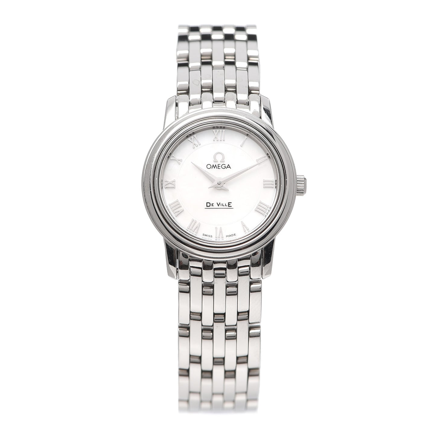Stainless Steel Mother of Pearl 22mm De Ville Quartz Watch 4570.71.00