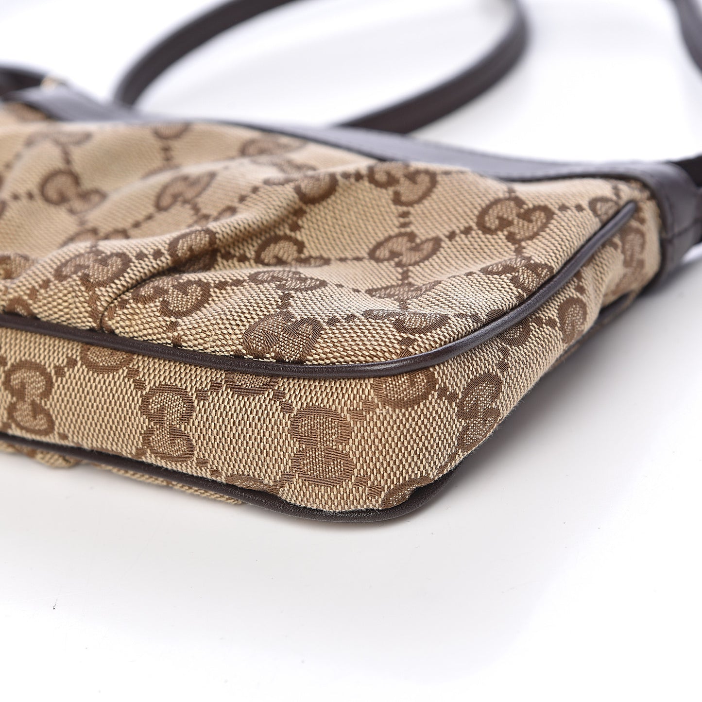 Monogram GG Heart Charm Crossbody Pochette Brown