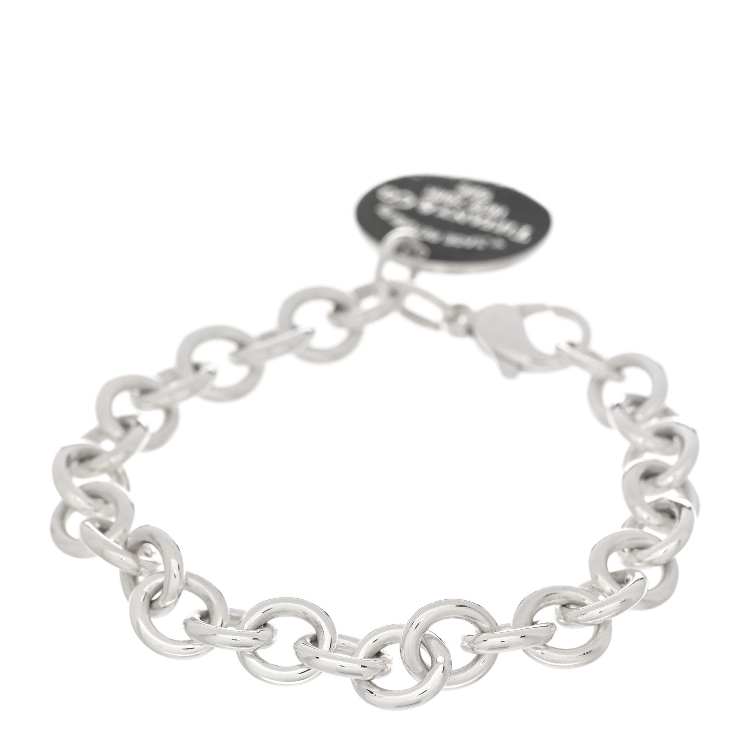 Tiffany Sterling Silver Return to Tiffany Round Tag Charm Bracelet 2 of 3