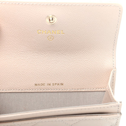 Chanel Caviar Pearl Quilted Coco Candy Flap Card Holder Beige 7 of 9