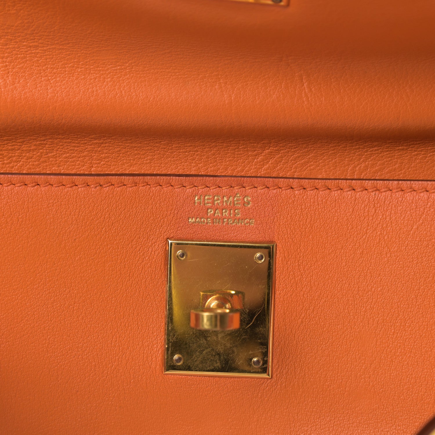 Hermes Gulliver Kelly Retourne 32 Orange 6 of 23