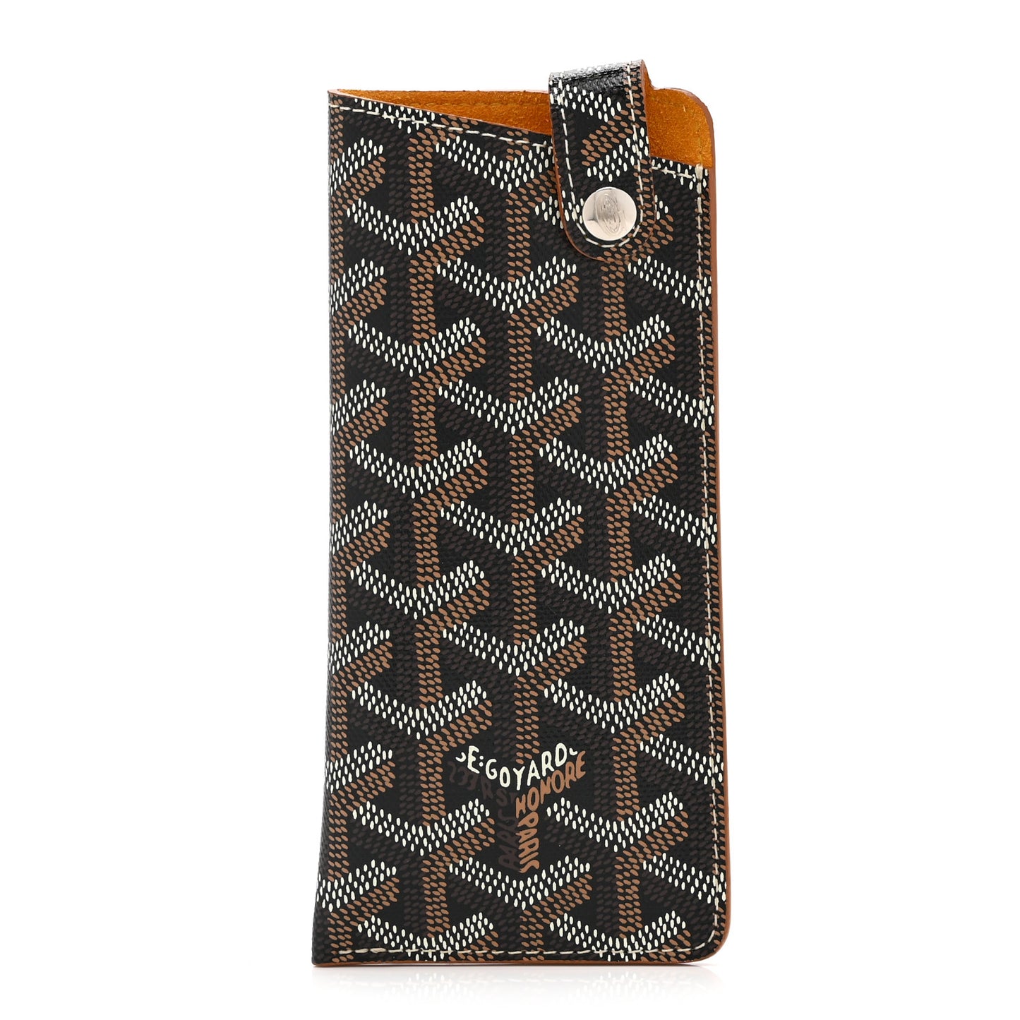 Goyardine Montmartre Glasses Case Black Gold