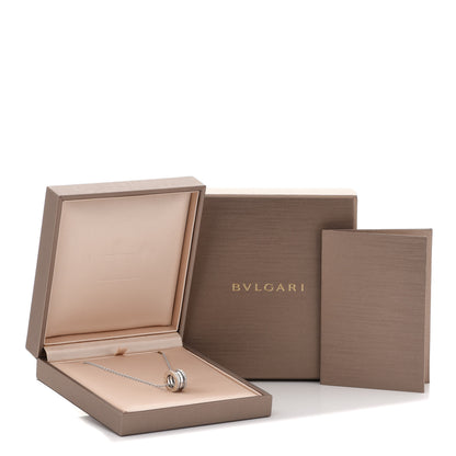 Bulgari 18K White Gold Diamond B.Zero1 Pendant Necklace 8 of 8