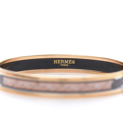 Hermes Enamel Printed Narrow Festival des Amazones Bracelet 65 5 of 6
